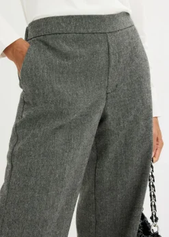 Outlet Pantalón bootcut de estilo tweed Mujer Pantalones