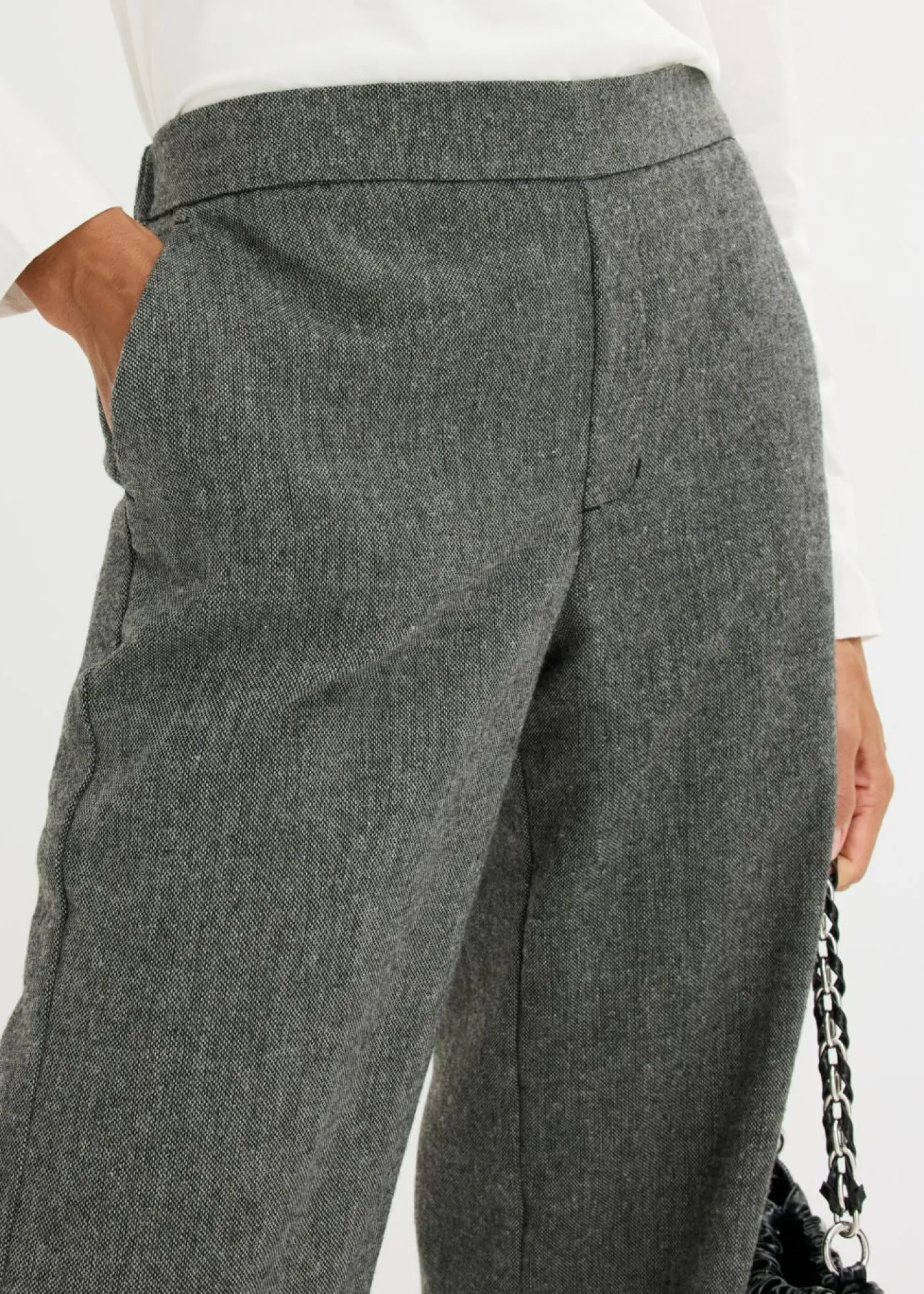 Outlet Pantalón bootcut de estilo tweed Mujer Pantalones