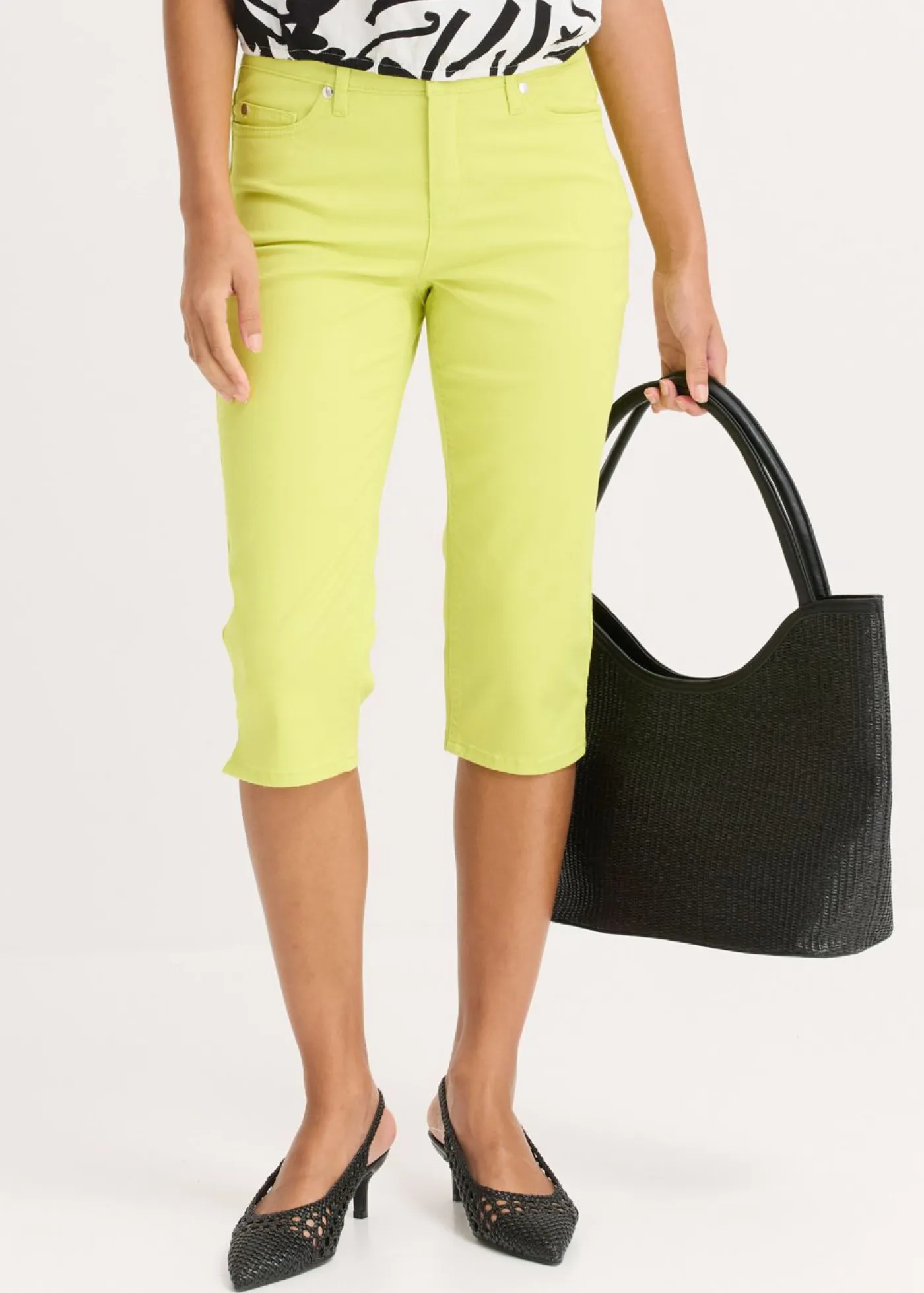 Best Pantalón capri con cintura cómoda Mujer Pantalones