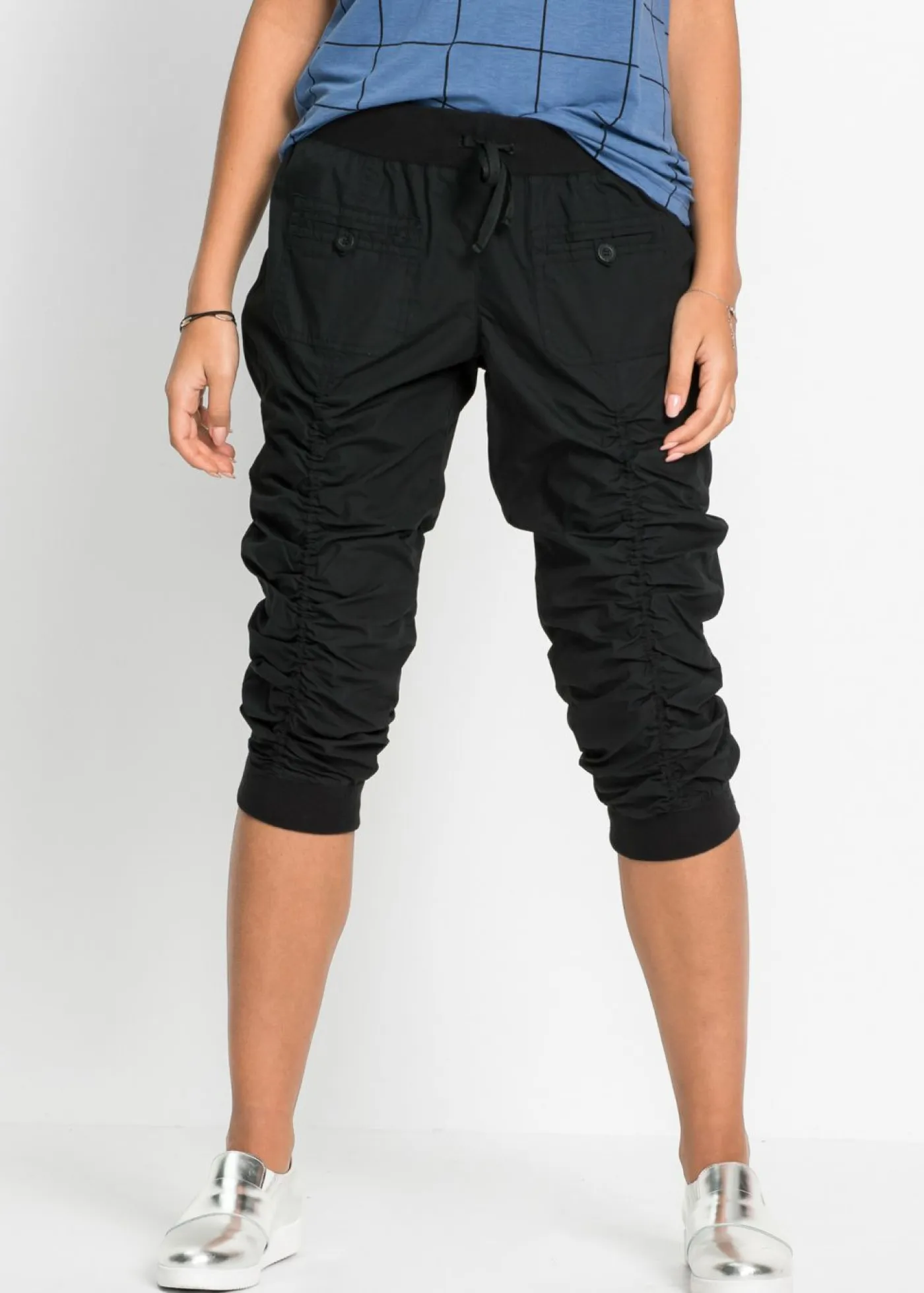 Best Pantalón capri de algodón puro Mujer Pantalones