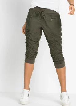 Outlet Pantalón capri de algodón puro Mujer Pantalones