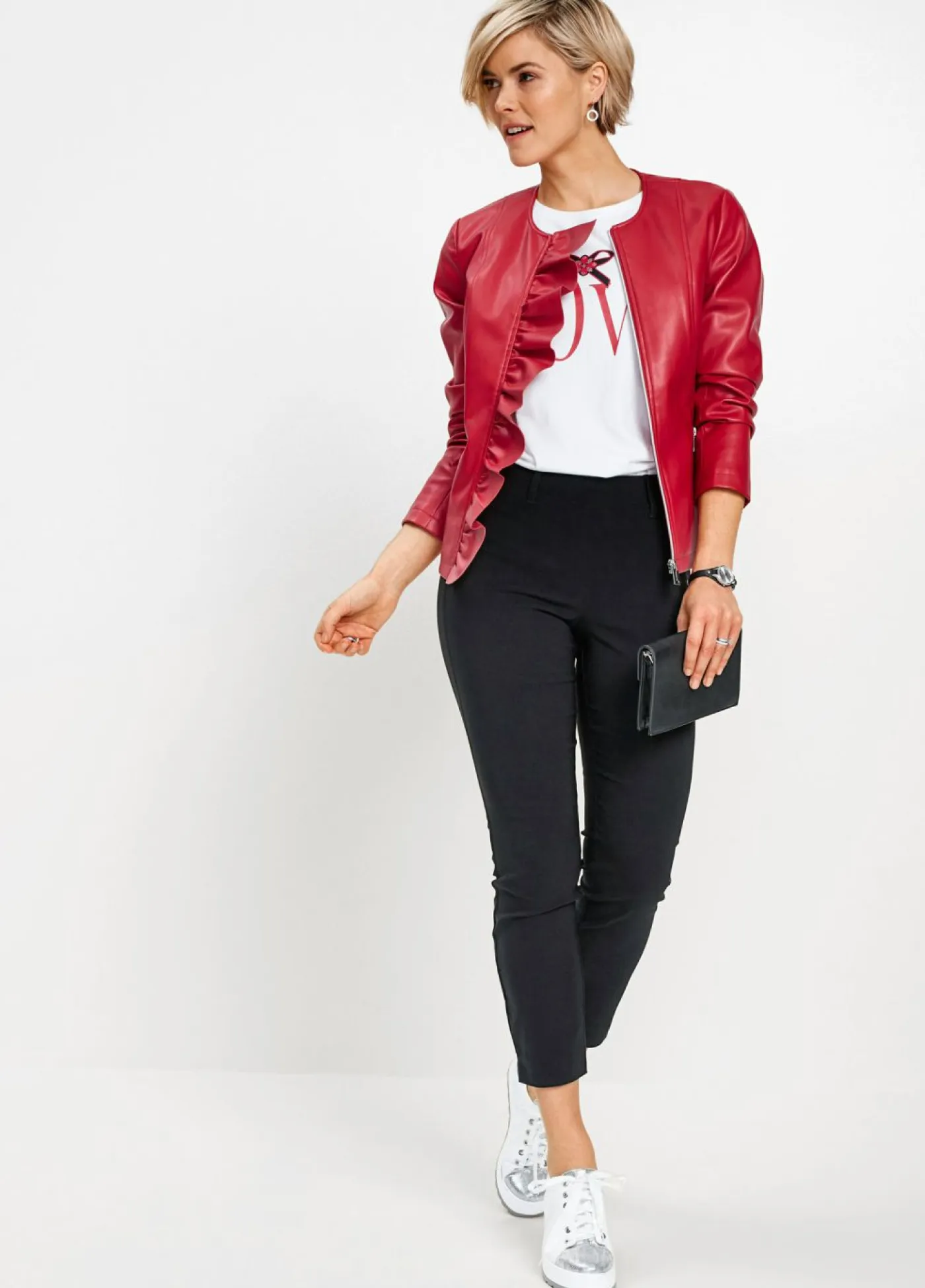 Online Pantalón capri de bengalina Mujer Pantalones