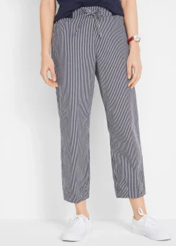 Outlet Pantalón capri de lino Mujer Pantalones