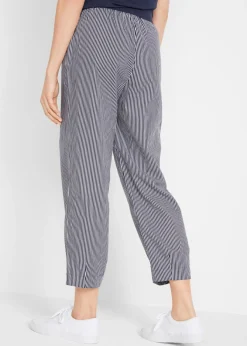 Outlet Pantalón capri de lino Mujer Pantalones