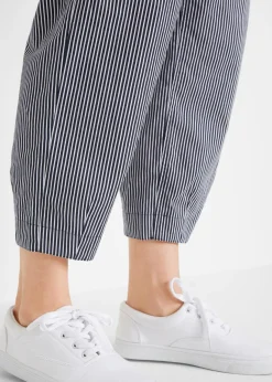 Outlet Pantalón capri de lino Mujer Pantalones