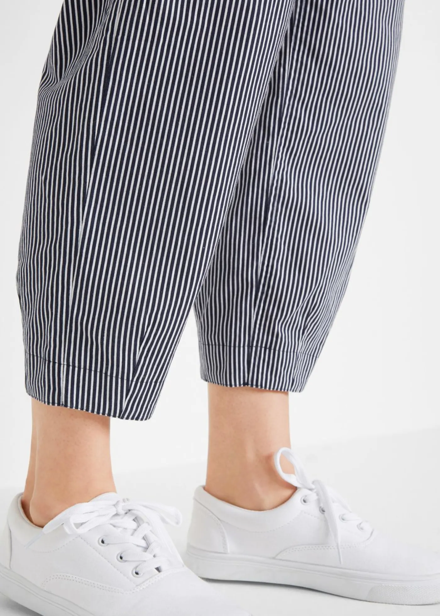 Outlet Pantalón capri de lino Mujer Pantalones