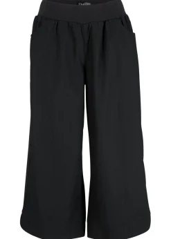 Pantalón capri de mezcla de lino y algodón Mujer Pantalones