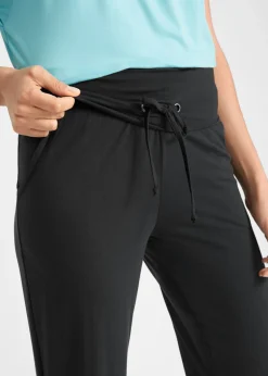 New Pantalón capri de mezcla de viscosa con fruncido Mujer Ropa Deportiva|Pantalones