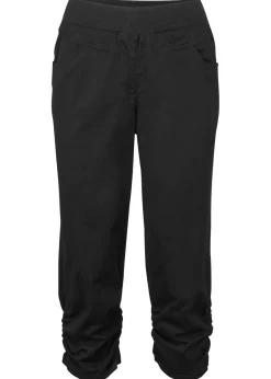 Outlet Pantalón capri de mezcla de algodón con cintura cómoda Mujer Pantalones
