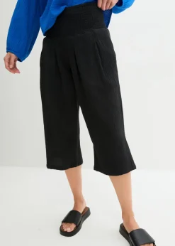 Discount Pantalón capri de muselina suave Mujer Pantalones