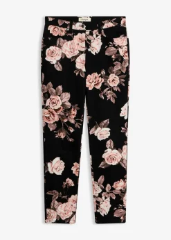 Pantalón capri elástico de algodón Mujer Pantalones|Novedades