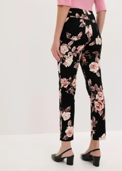 Pantalón capri elástico de algodón Mujer Pantalones|Novedades