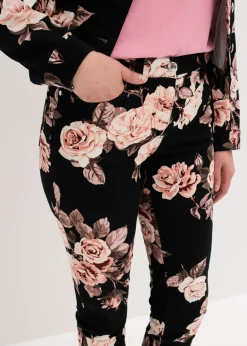 Pantalón capri elástico de algodón Mujer Pantalones|Novedades