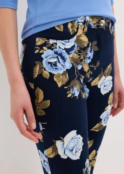 Hot Pantalón capri elástico de algodón Mujer Pantalones|Novedades