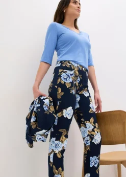 Hot Pantalón capri elástico de algodón Mujer Pantalones|Novedades