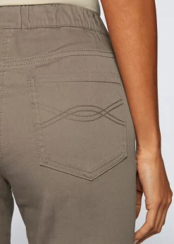 Clearance Pantalón capri sin cierre con elástico Mujer Pantalones|Novedades