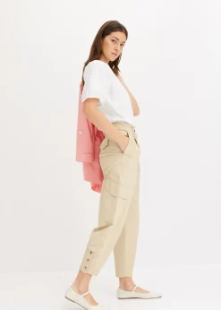 Outlet Pantalón cargo de algodón elástico Mujer Pantalones|Novedades
