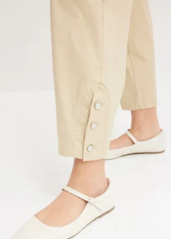 Pantalón cargo de algodón elástico Mujer Pantalones|Novedades