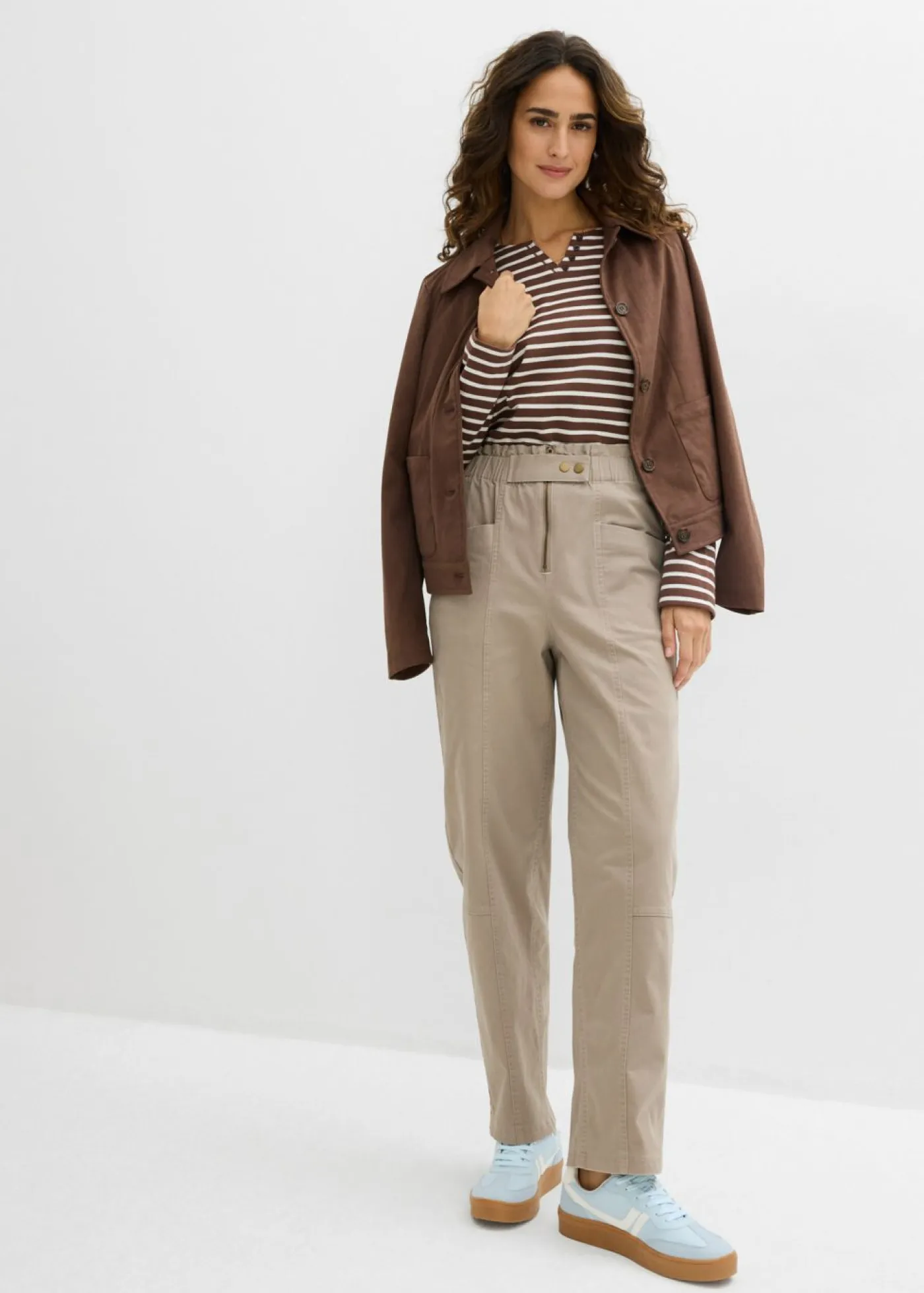 Sale Pantalón cargo de sarga Mujer Pantalones