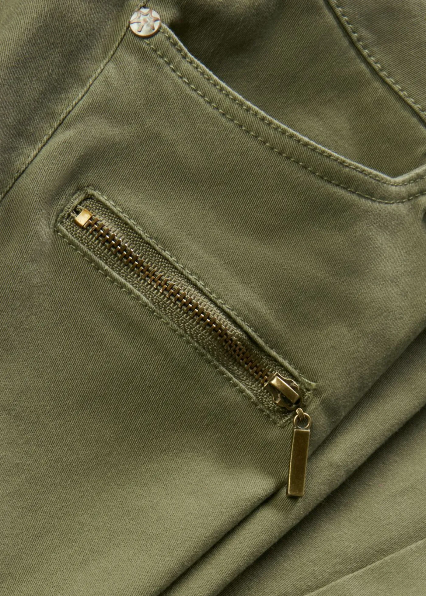 Pantalón cargo en mezcla de algodón elástico Mujer Pantalones