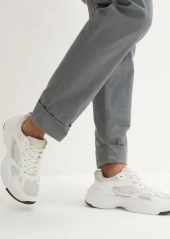 Discount Pantalón chino de algodón hasta el tobillo Mujer Pantalones|Tallas Pequeñas