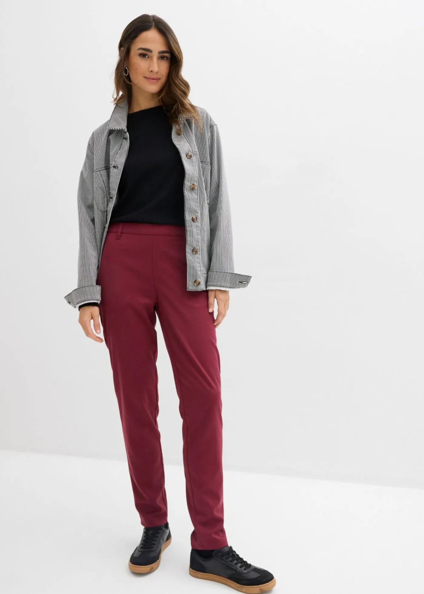 Pantalón chino de mezcla de viscosa Mujer Pantalones