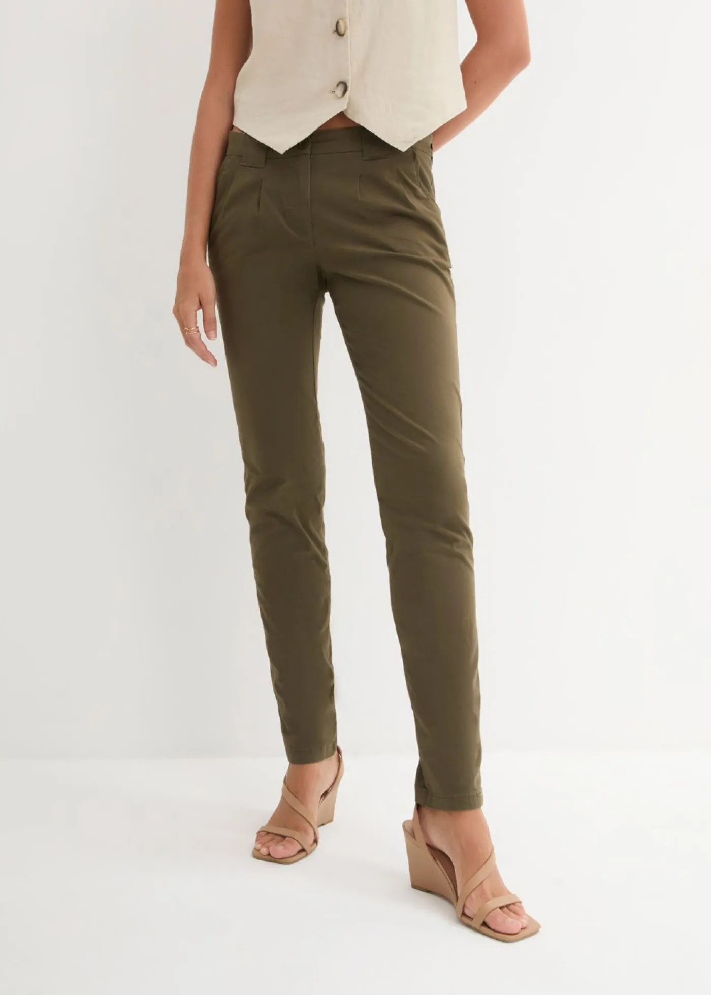Sale Pantalón chino elástico Mujer Pantalones|Tallas Pequeñas