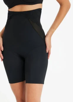 Sale Pantalón ciclista de talle alto con efecto moldeador medio Mujer Shorts Moldeadores|Ropa Interior Moldeadora