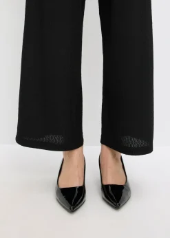 Sale Pantalón con aplicaciones de perlas de punto estructurado Mujer Pantalones