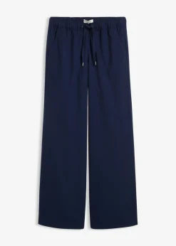 Discount Pantalón con aspecto de lana y cinturilla cómoda Mujer Pantalones