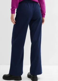 Discount Pantalón con aspecto de lana y cinturilla cómoda Mujer Pantalones
