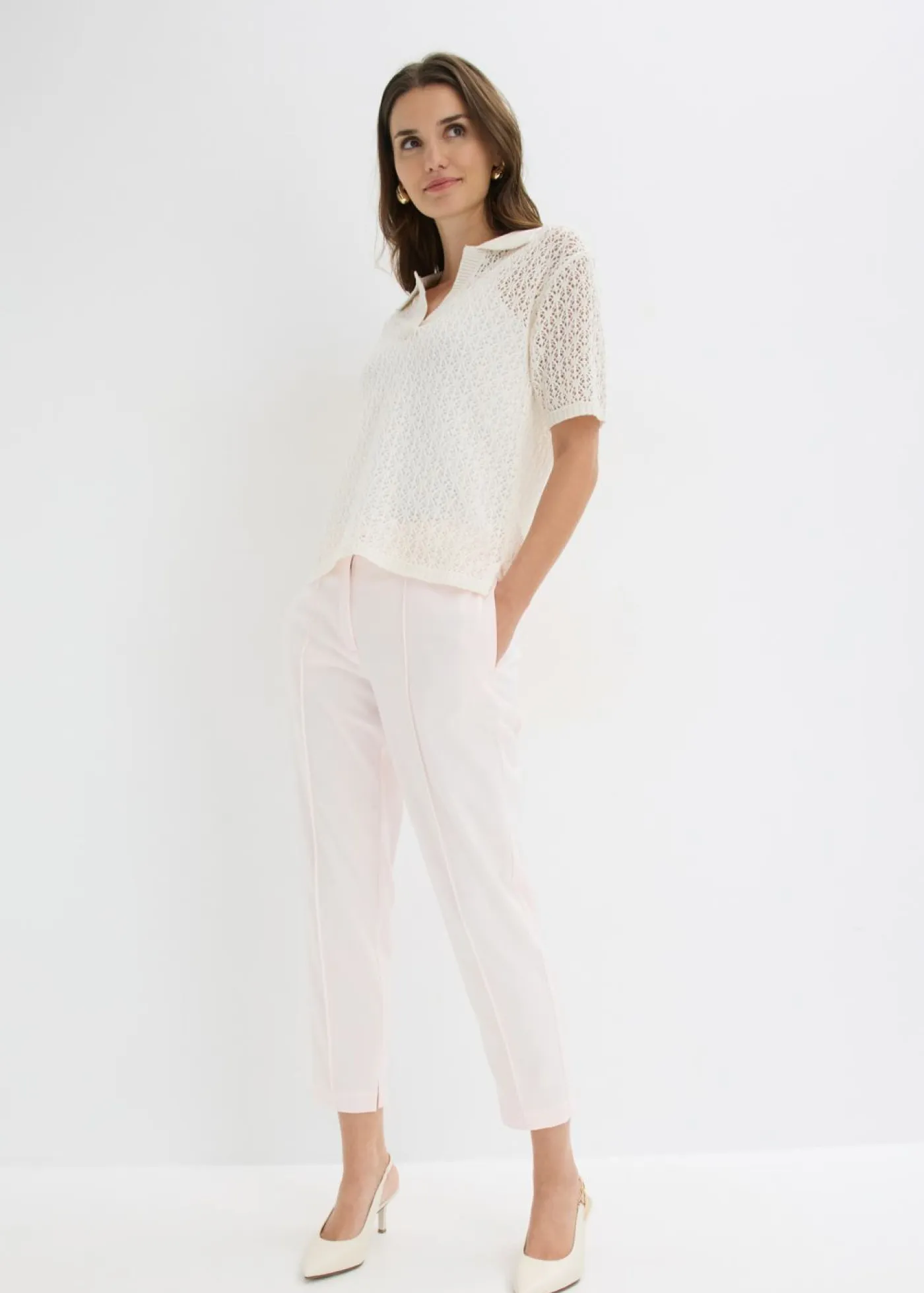 Pantalón con cintura cómoda Mujer Pantalones|Novedades