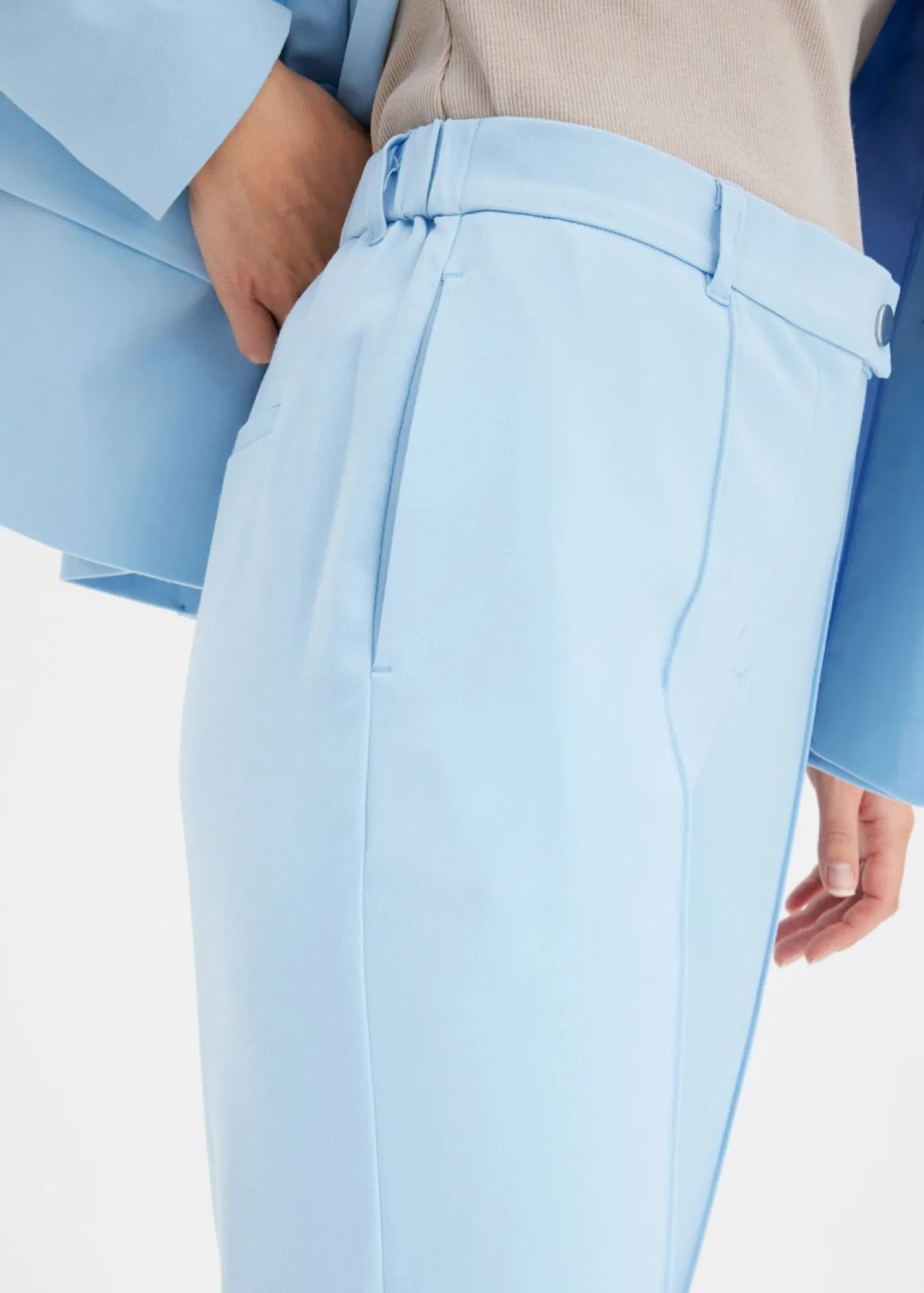 Pantalón con cintura cómoda Mujer Pantalones|Novedades