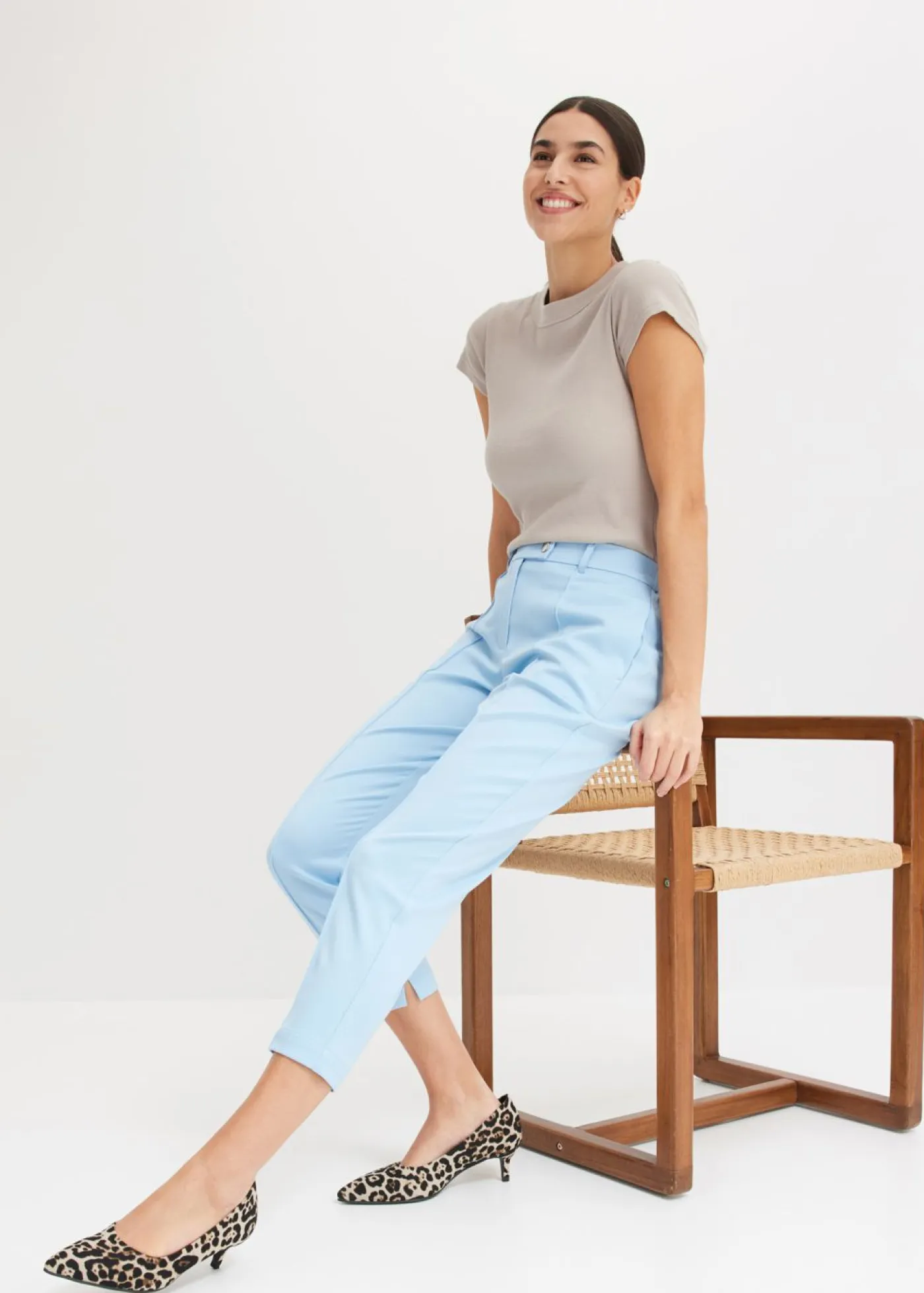Pantalón con cintura cómoda Mujer Pantalones|Novedades