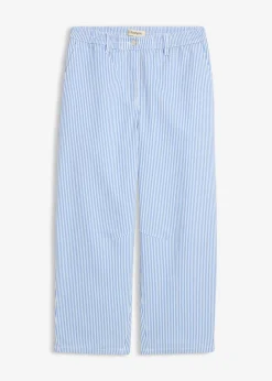 New Pantalón con cinturilla cómoda, talle alto y corte barrel Mujer Pantalones|Novedades
