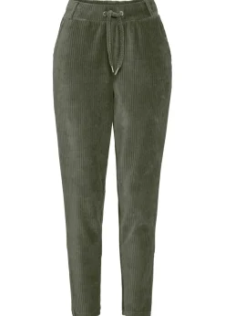 Outlet Pantalón con cinturilla elástica y aspecto de pana Mujer Pantalones