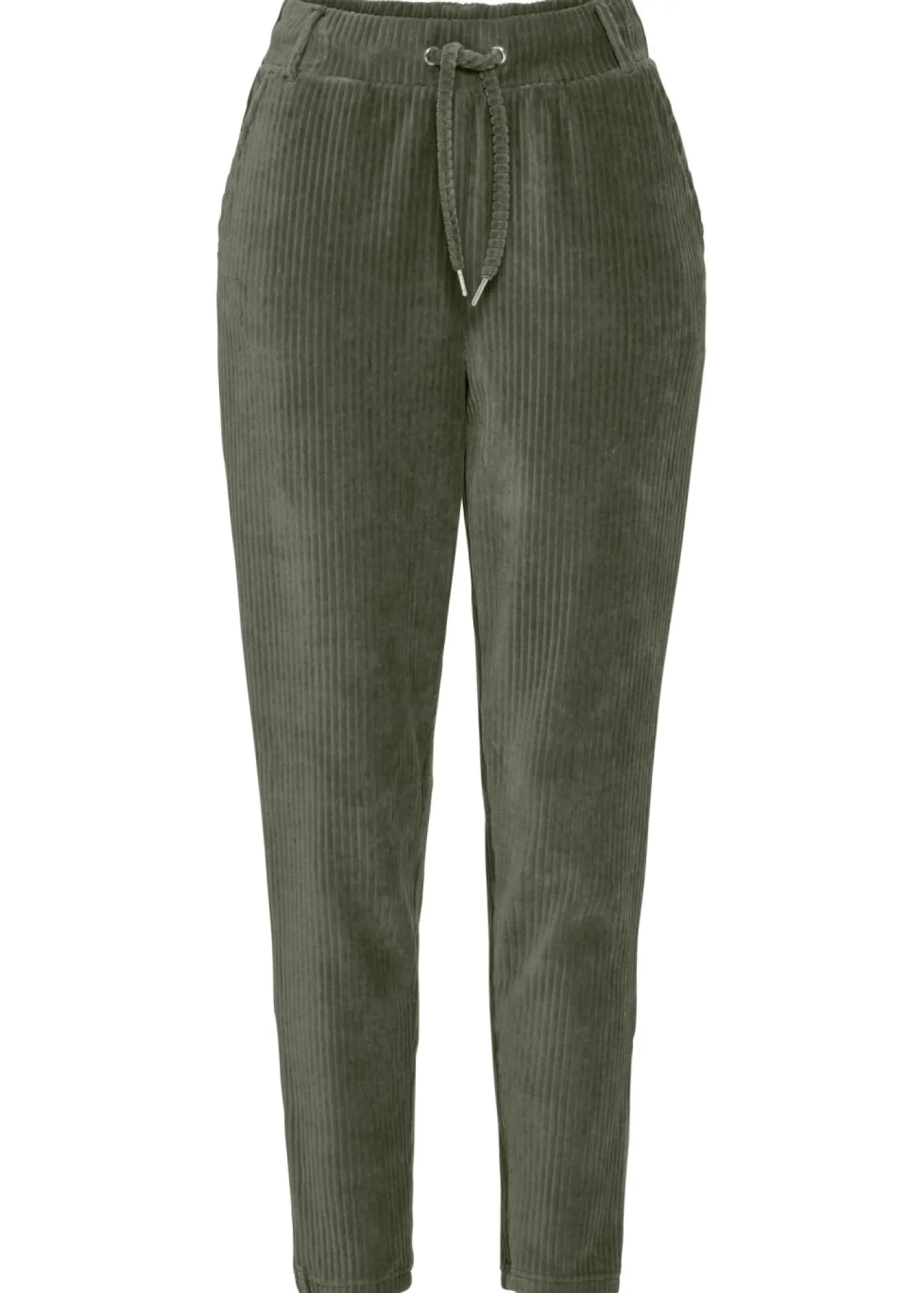 Outlet Pantalón con cinturilla elástica y aspecto de pana Mujer Pantalones