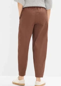 Discount Pantalón con corte barrel y cintura cómoda Mujer Pantalones