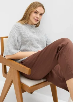 Discount Pantalón con corte barrel y cintura cómoda Mujer Pantalones