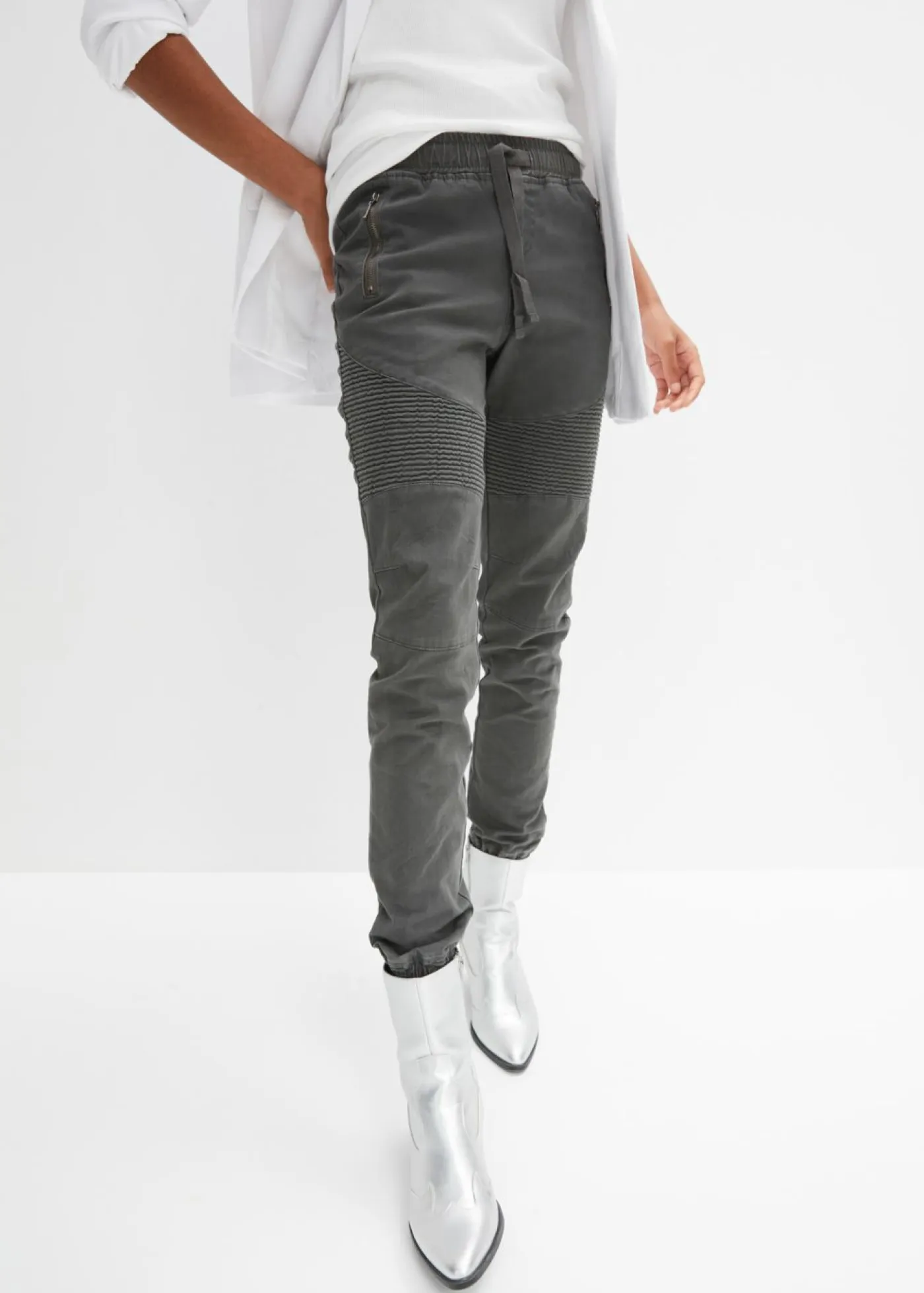 Best Pantalón con detalles biker Mujer Pantalones