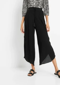 Best Pantalón con efecto arrugado estructurado Mujer Pantalones