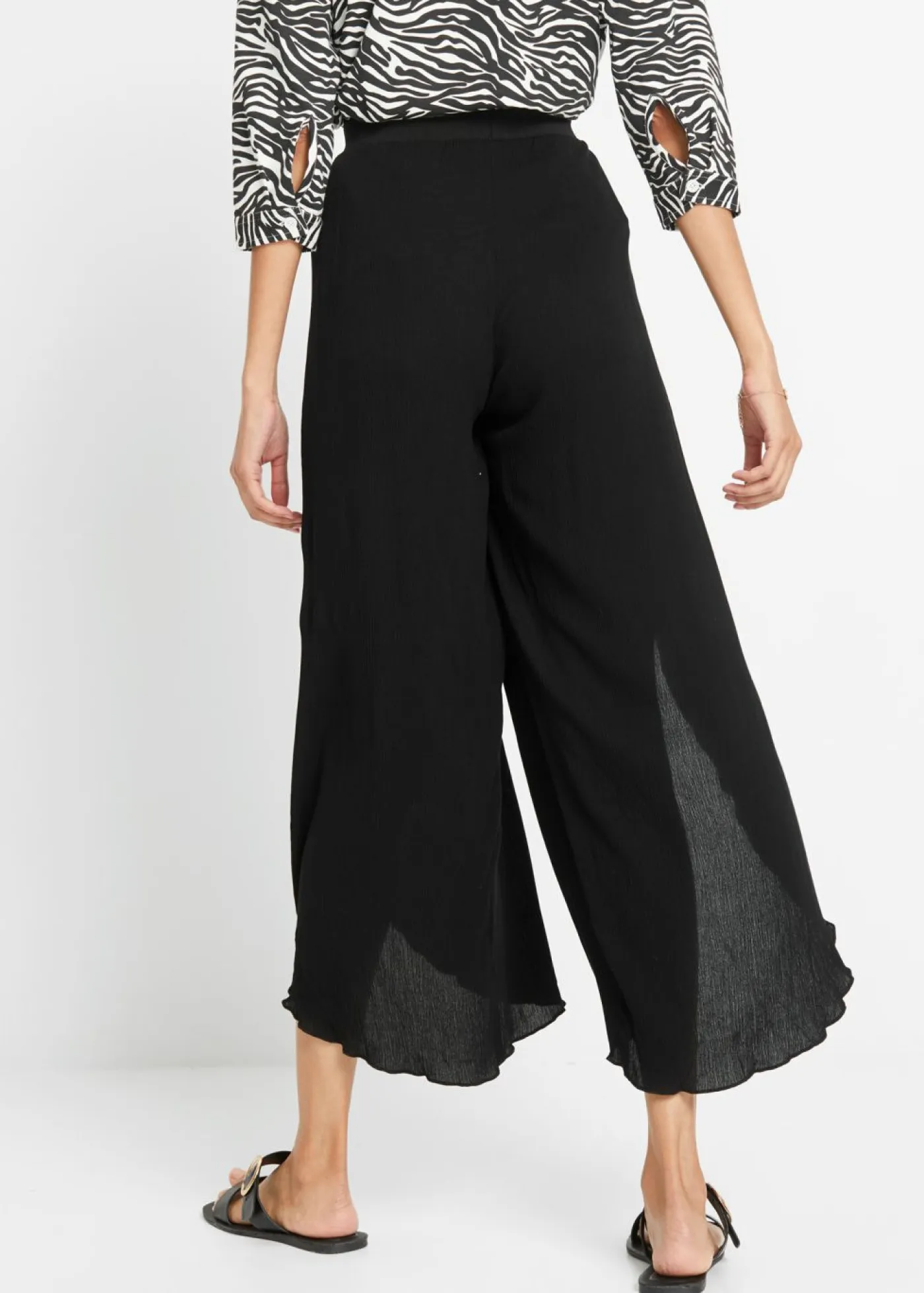 Best Pantalón con efecto arrugado estructurado Mujer Pantalones