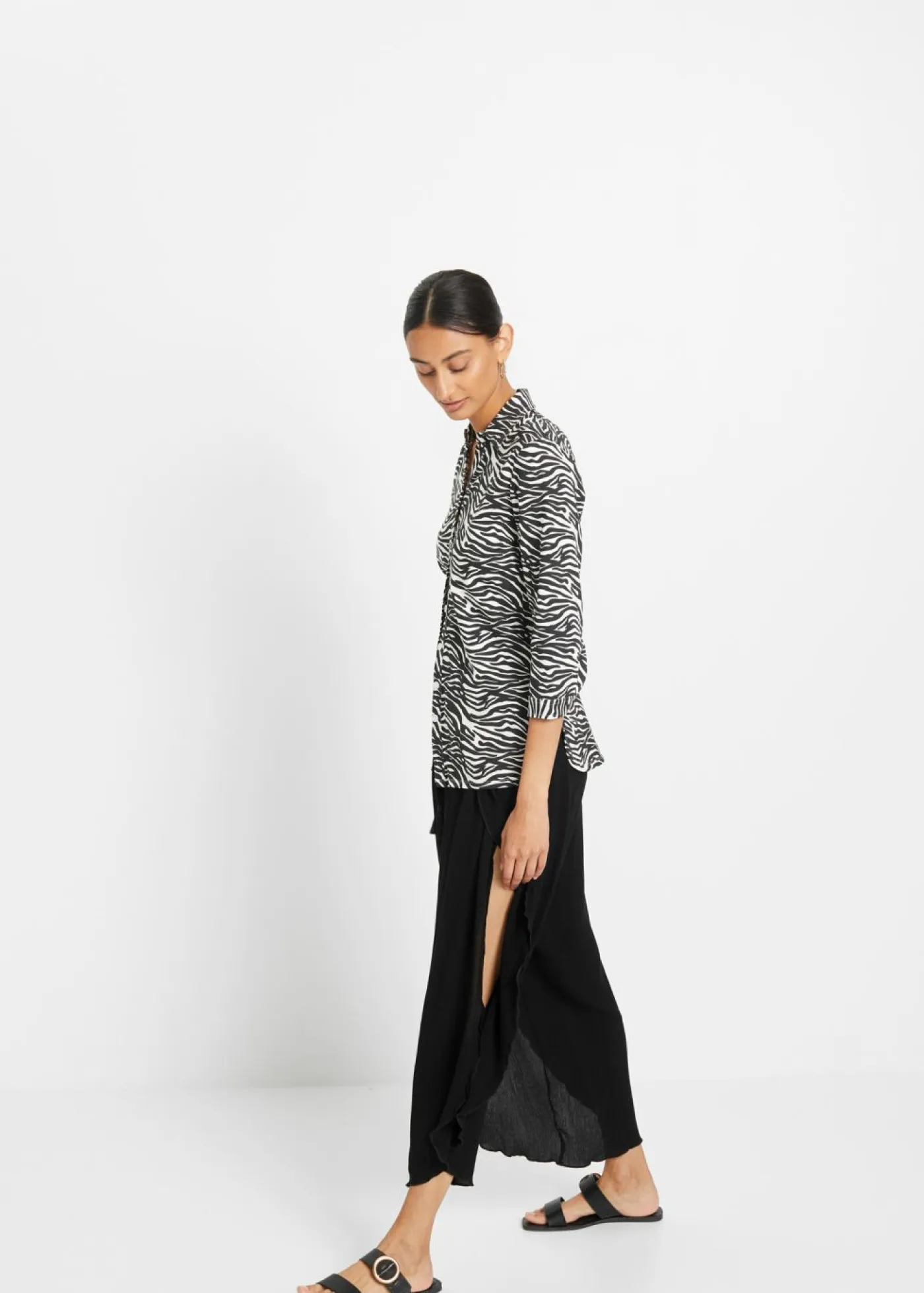 Best Pantalón con efecto arrugado estructurado Mujer Pantalones