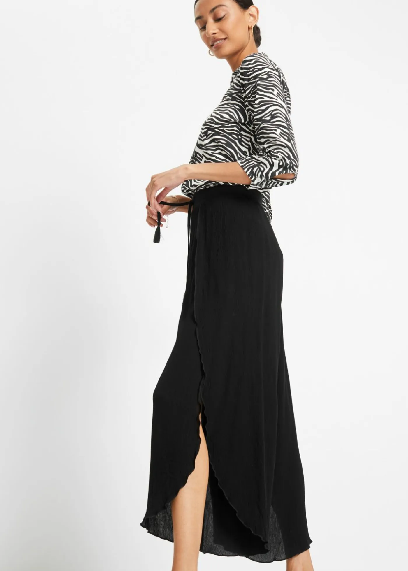 Best Pantalón con efecto arrugado estructurado Mujer Pantalones