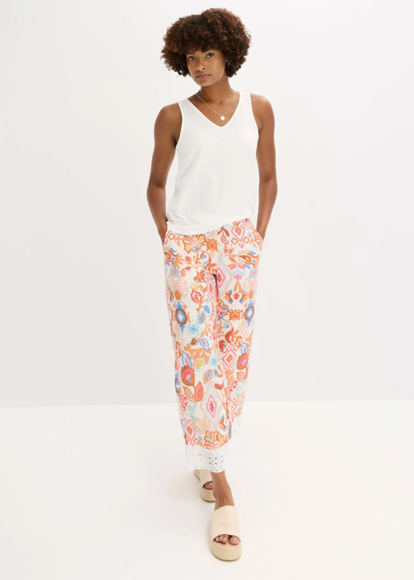 Discount Pantalón con encaje Mujer Pantalones