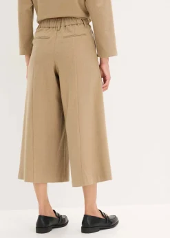 Outlet Pantalón con espiga en aspecto de lana Mujer Shorts|Pantalones