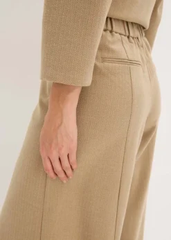 Outlet Pantalón con espiga en aspecto de lana Mujer Shorts|Pantalones