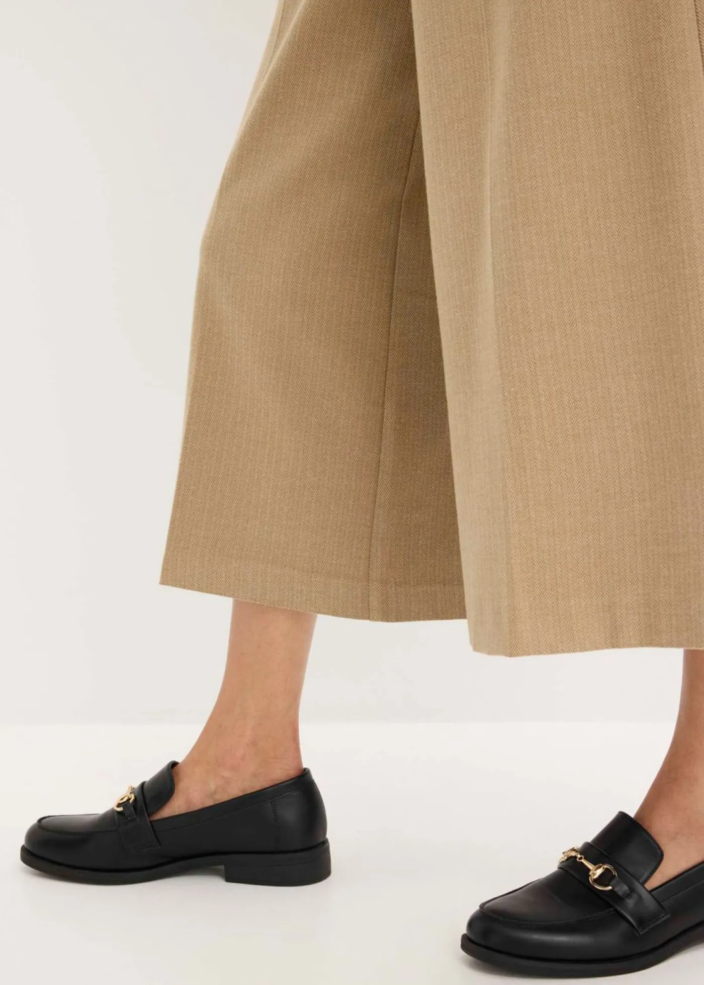 Outlet Pantalón con espiga en aspecto de lana Mujer Shorts|Pantalones