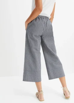 Online Pantalón con estampado de cuadros vichy Mujer Pantalones