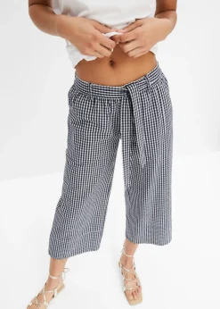 Online Pantalón con estampado de cuadros vichy Mujer Pantalones
